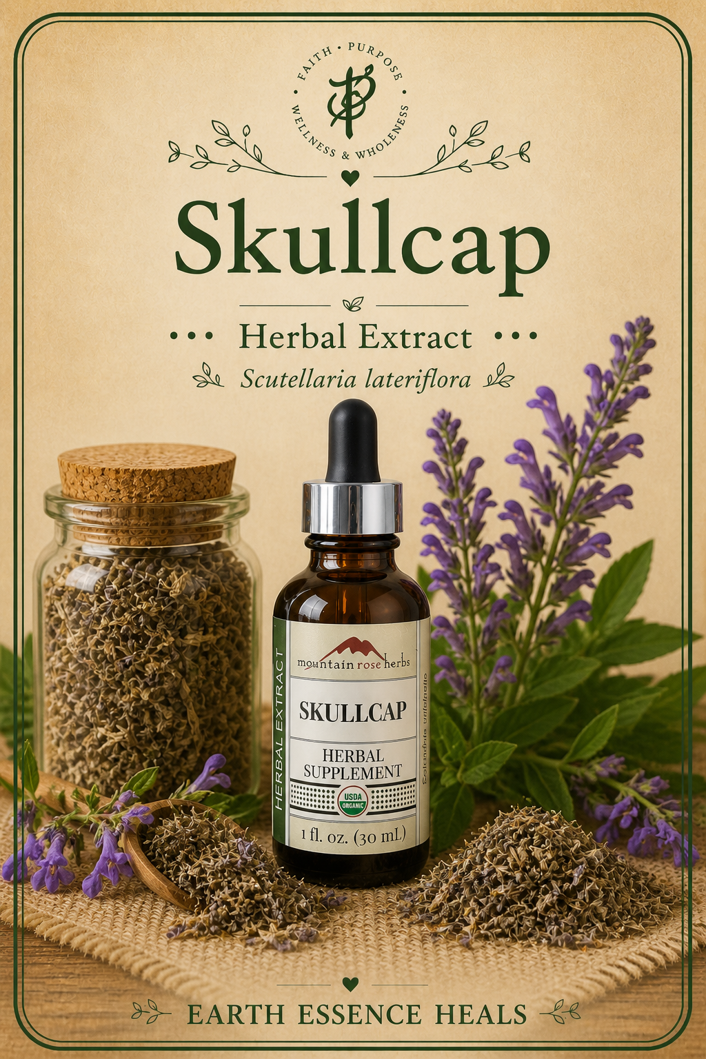 Skullcap Extract — Calm Support for the Nervous System and Restful Evenings