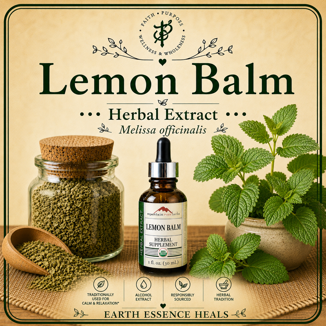 Lemon Balm Extract — Gentle Support for Calm, Digestion, and Rest