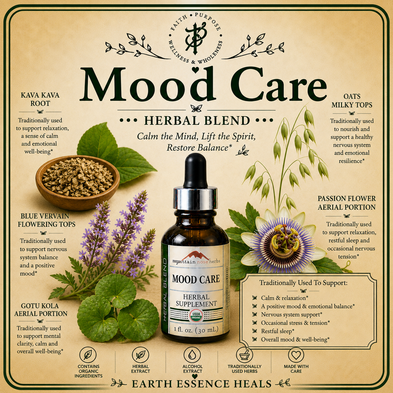 Mood Care Extract — Support for Calm, Mood Balance, & Nervous System Resilience