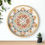 Thumbnail: Boho Wall Clock | Decorative wall clock featuring a colorful mandala pattern with a natural wood frame