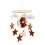 Thumbnail: Wooden baby mobile with felt bear on felt moon, felt stars, and white felt clouds.
