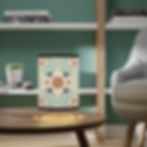 Decorative Table Lamp | Add a touch of color with the table lamp. Features a floral pattern and a stylish tripod base.