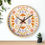 Thumbnail: Boho wall clock with a vibrant floral pattern, adding a touch of free-spirited style to your modern home decor.