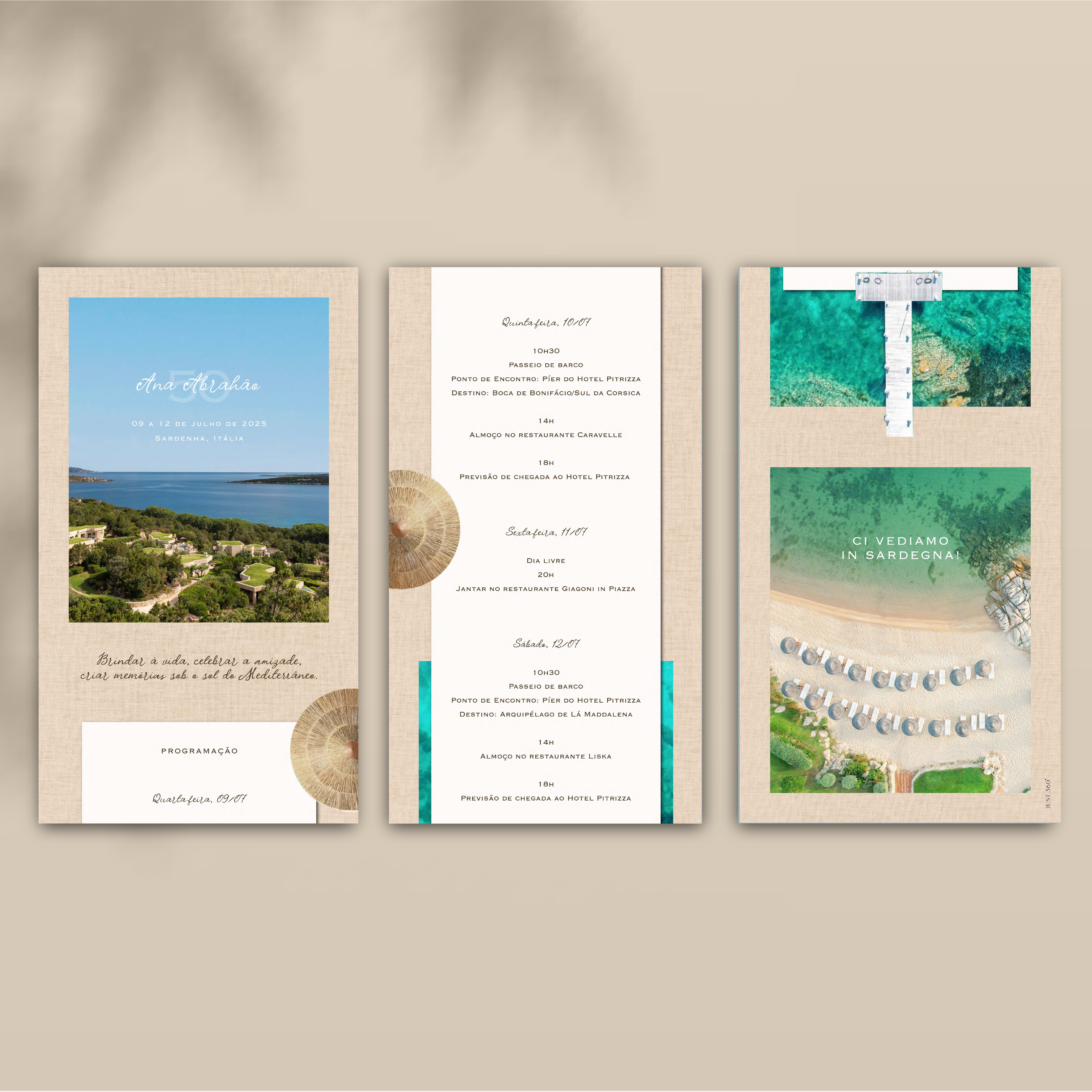 Folder digital com até 5 páginas para informar sobre sua festa ou casamento