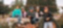 the Puentes family seated on a tractor on their property. From left to right: Paula, Juanito, Juan, Miriam, and Andres.