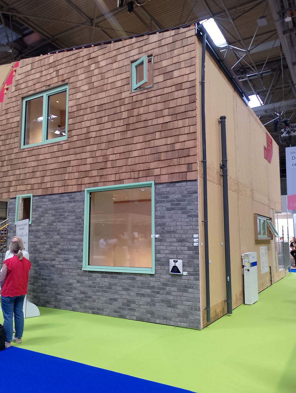 The HAUS - a full scale, two storey PassivHaus in the middle of the exhibition hall