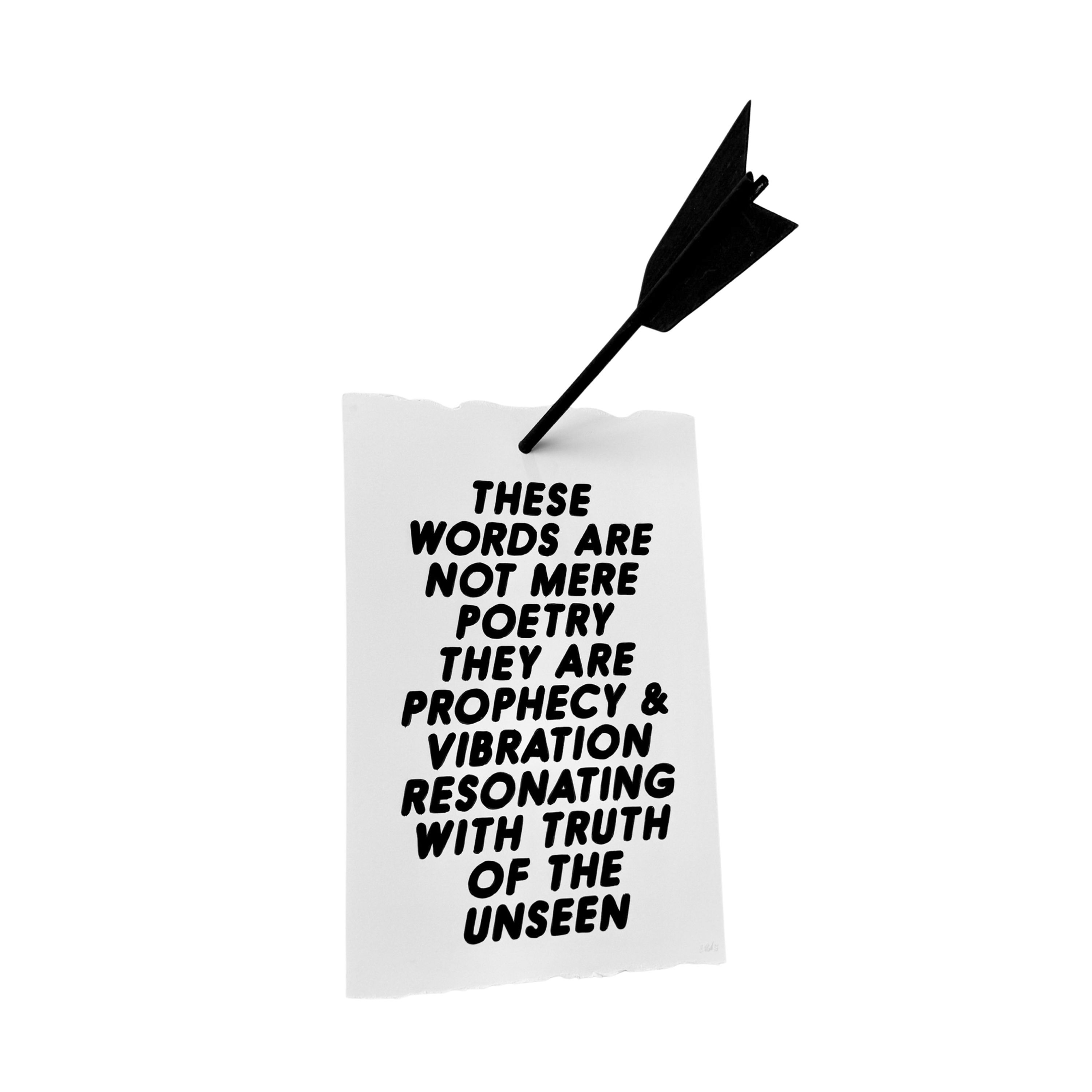 THESE WORDS ARE NOT MERE POETRY...