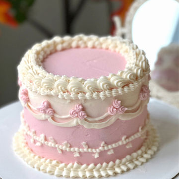 pink vintage cake for party