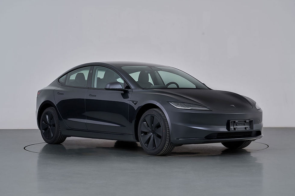Tesla Model 3+ เวอร์ชันใหม่ในจีน ดีไซน์เรียบหรู สีดำด้าน พร้อมแบตเตอรี่ความจุสูง วิ่งไกลกว่าเดิม