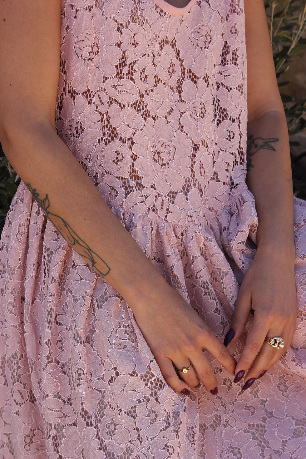 Thumbnail: PETAL LACE dress | Powder