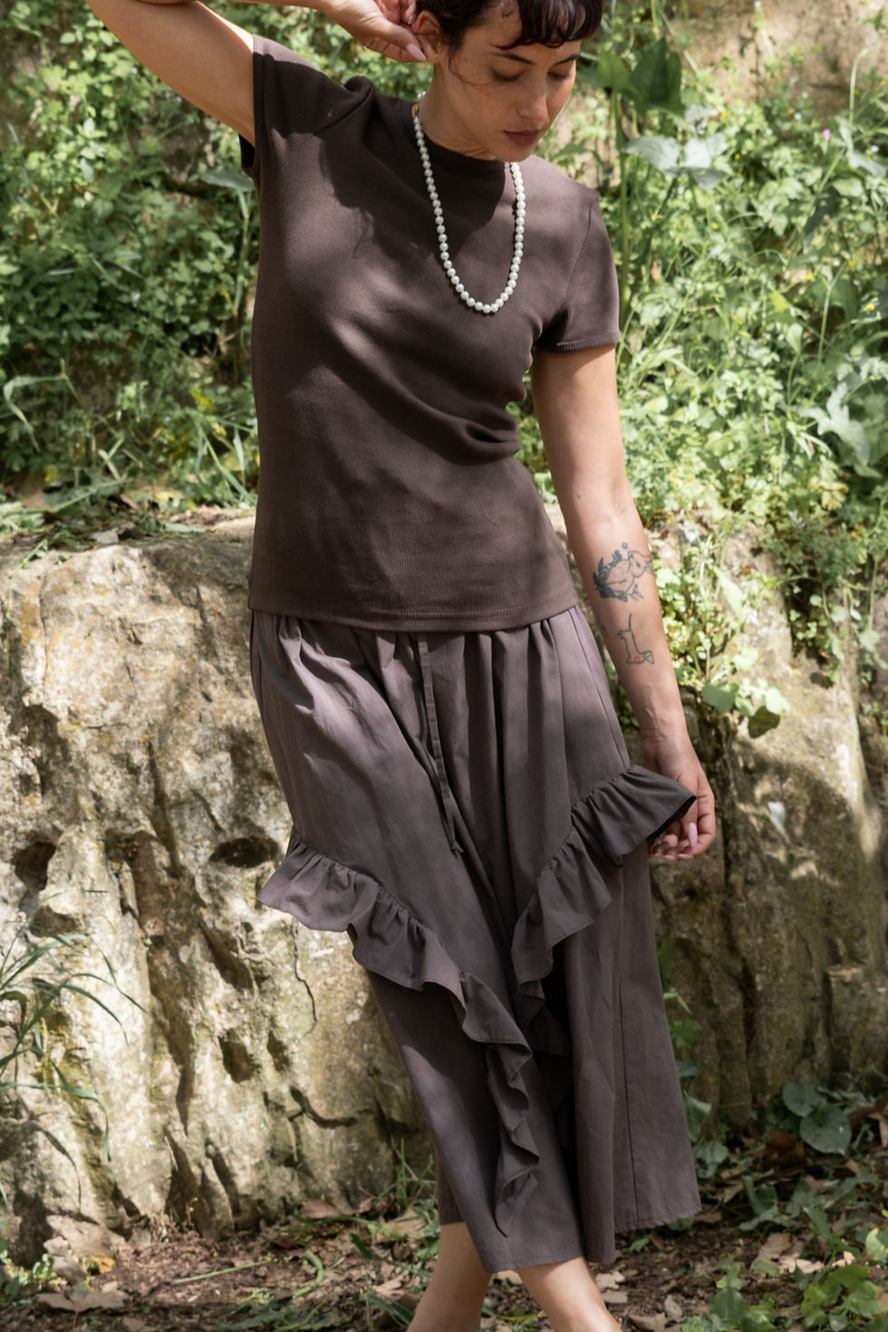 Thumbnail: GARDENIA skirt | dark brown