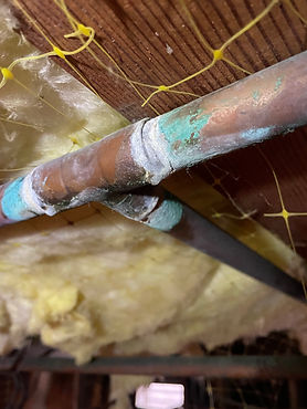 Degrading copper plumber located by Tyva Home Inspection