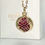 תמונה ממוזערת: Large 20mm pomegranate in 14k gold set with natural ruby's 
