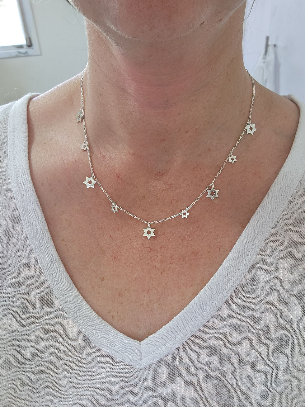 תמונה ממוזערת: Star of David silver necklace 925.