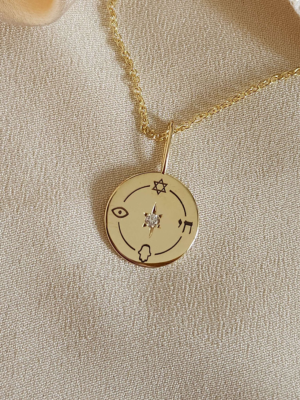 Thumbnail: The "Jewish compas" only the pendant 14k