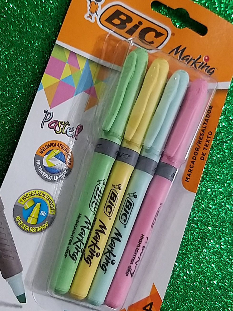 Conjunto de Marcador de Texto BIC tons pastéis