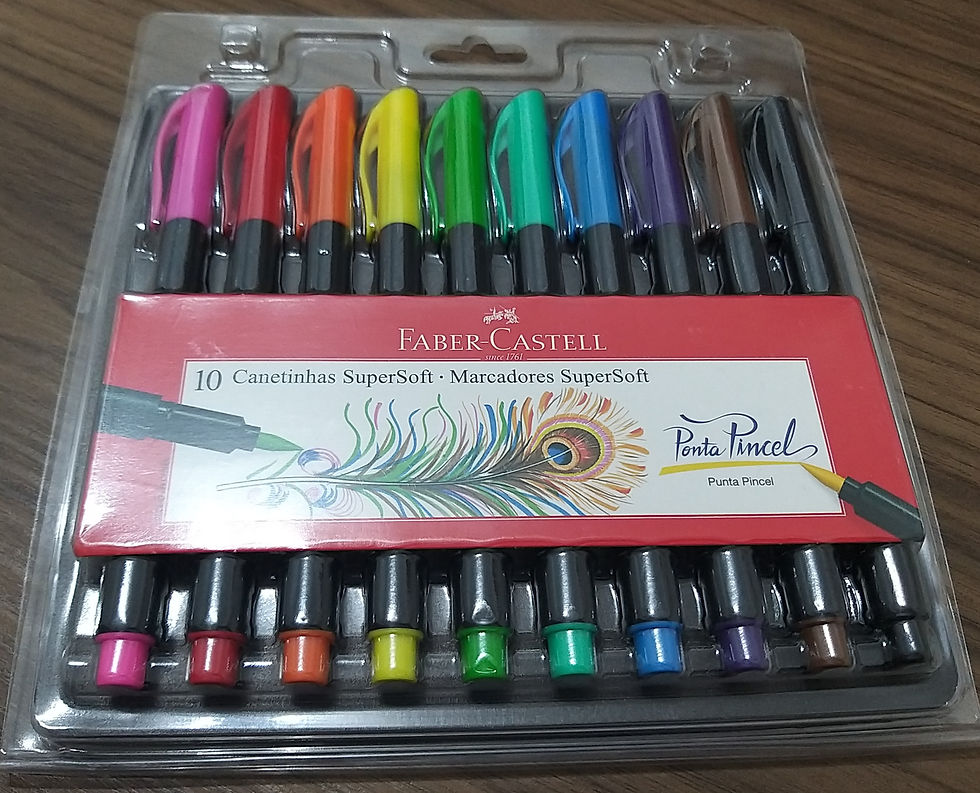 Caneta Brush SuperSoft Faber Castell c/ 10 cores