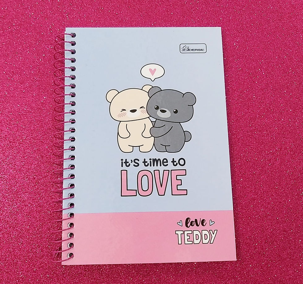 Caderno LOVE TEDDY 1 matéria
