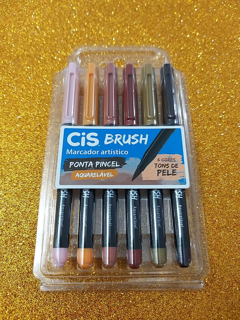 Conjunto de Canetas BRUSH TONS DE PELE CIS c/ 6 cores