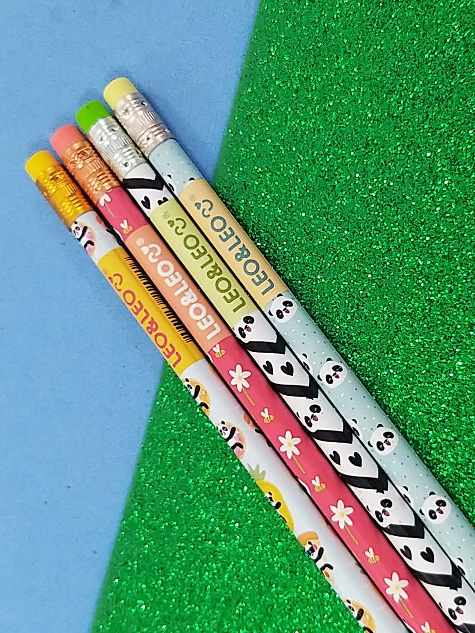 NOVO Lápis de PANDA Leo&Leo com borracha 1 pç