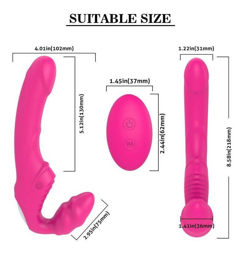 Miniatura: Vibrador Duplo Feminino Strapless Nana-Rct