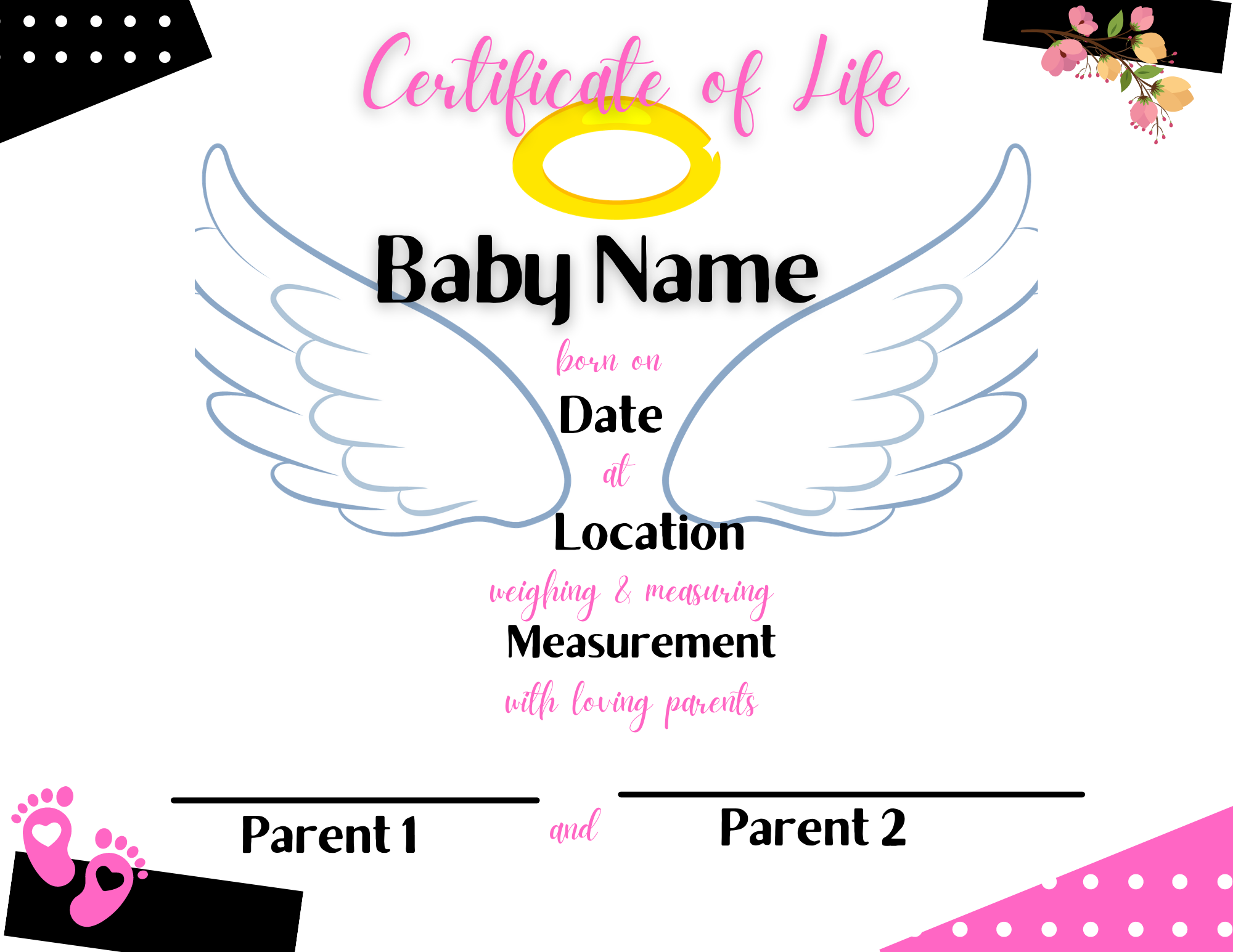 Certificate of Life for Angel Babies content media