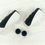 Miniaturbild: Lenkergriffe weiß/schwarz mit Endkappen