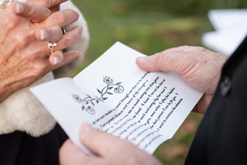 Groom reading his vows on a Novemebr Budapest Elopement