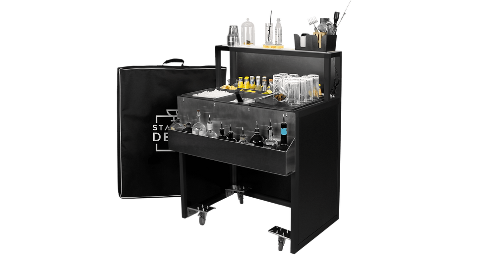 Thumbnail: Customizable outdoor modular cocktail bar, Workstation for professional waiter, Modular Mobile Bar, Cocktail Bar 90 cm