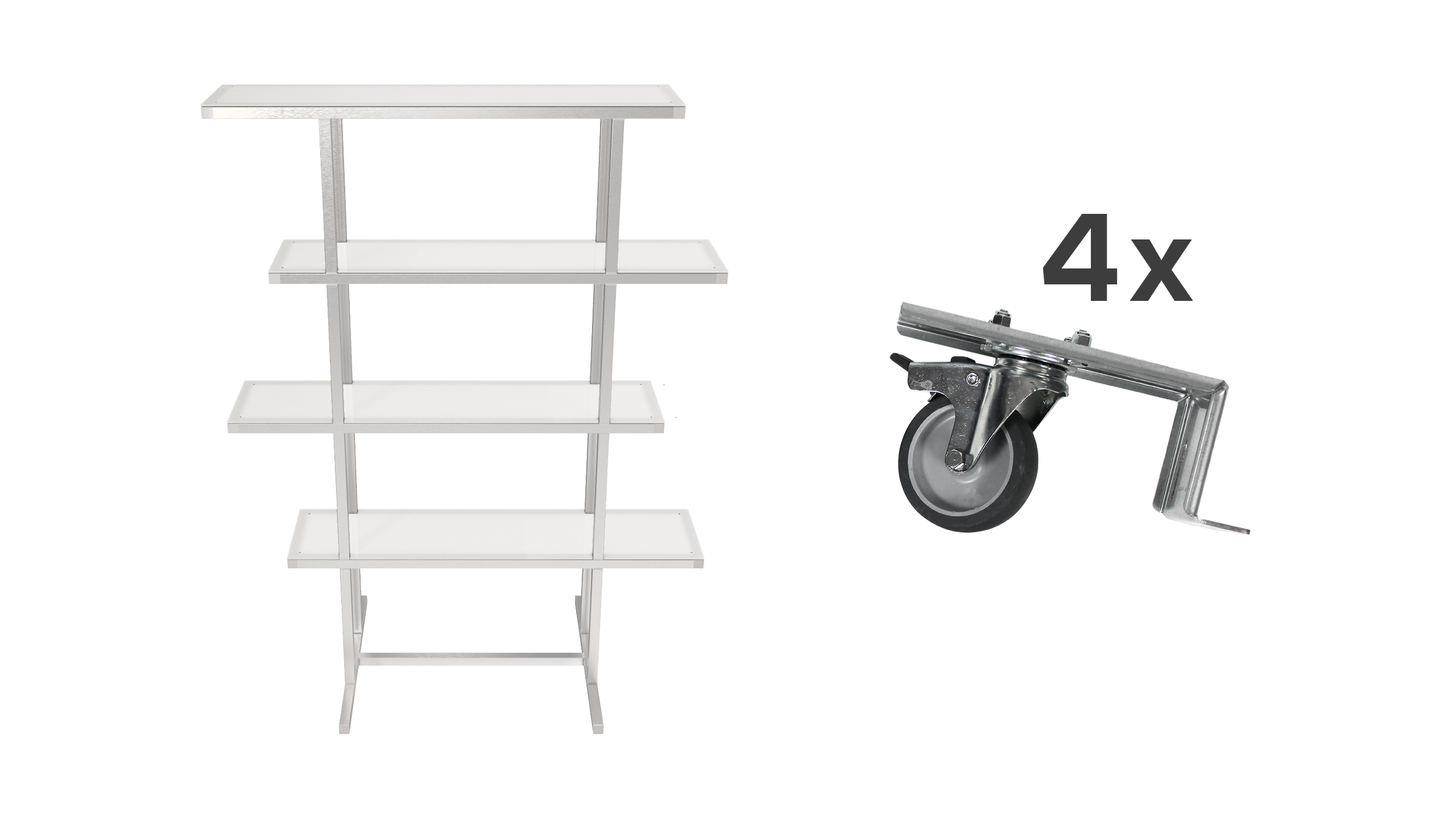 Bar Mobile: Rotating Wheels with Brake - Bottle shelf, Cocktail mobile bar for weddings, trade shows, and summer events