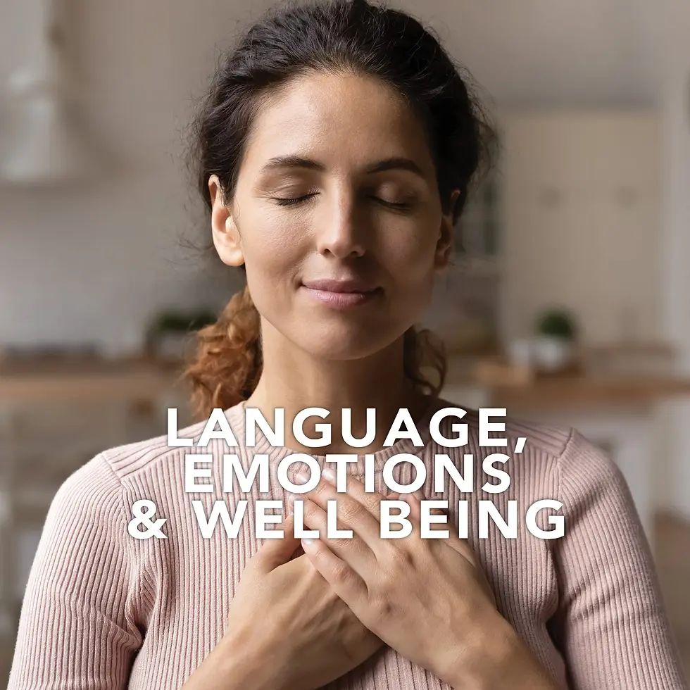 Language, Emotions and Well-being 4 hour class