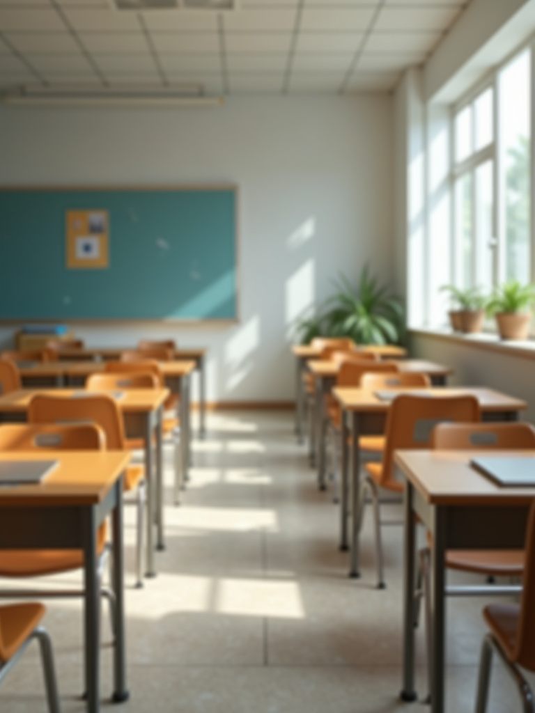 Bright modern educational facility prepared for a professional teacher training session.