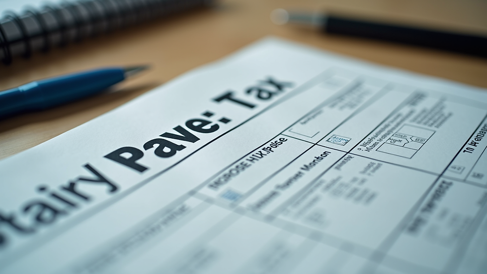 Eye-level view of IRS tax notice on a desk