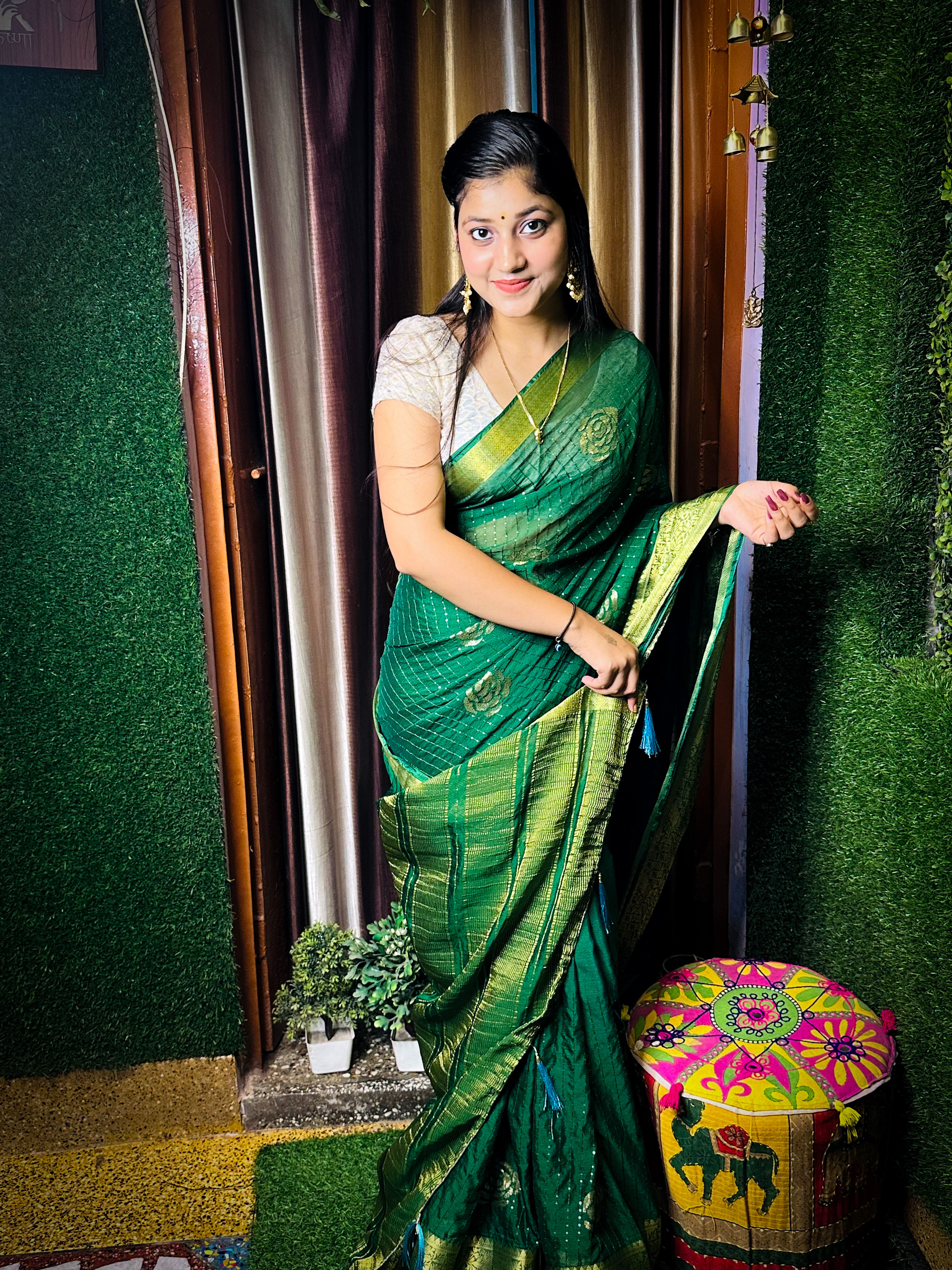 Georgette Sequence work Saree