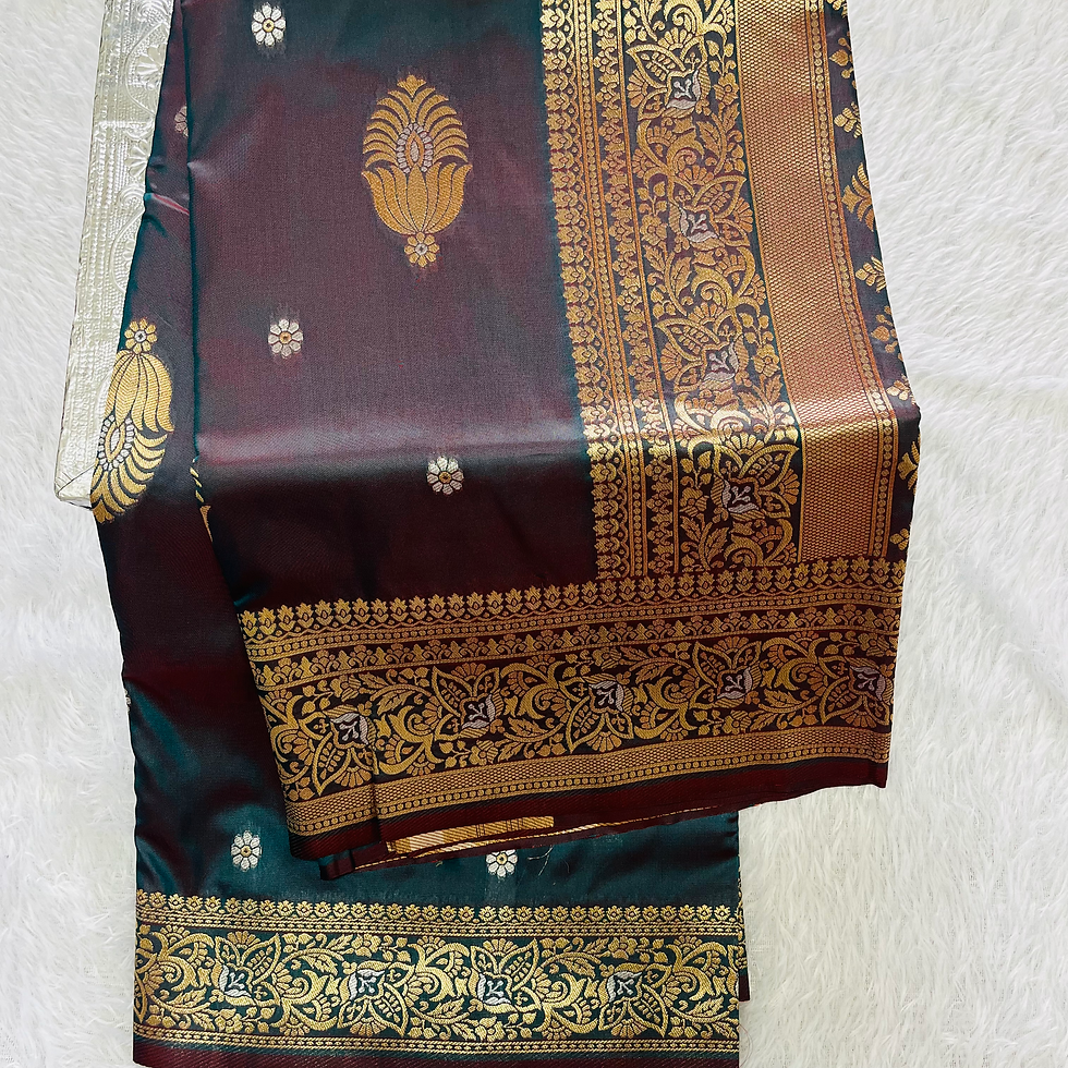 Thumbnail: Katan Silk  black Saree