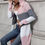 Thumbnail: Casual Open Front Long Sleeve Sweater Coat Color Block Hooded Cable Knit Cardiga