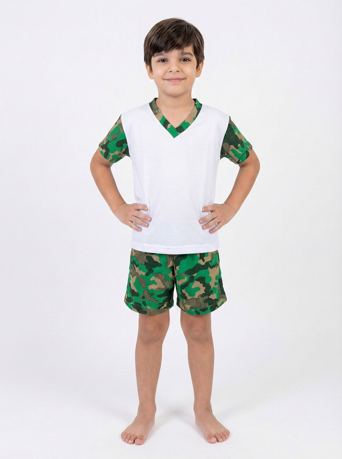 Pijama Curto Camuflado