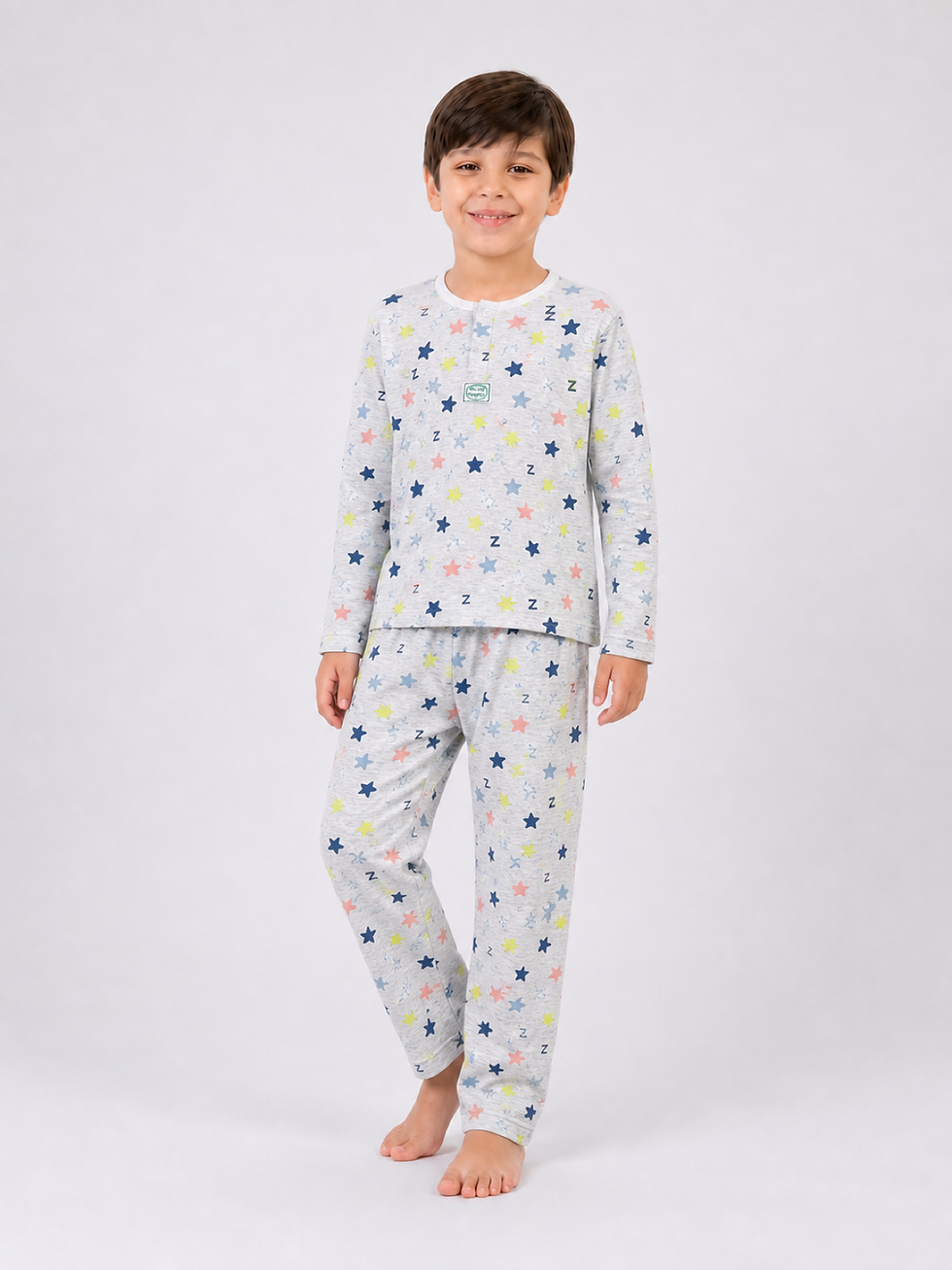 Miniatura: Pijama Moletinho Estrelas Cinza