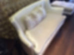 Ivory Velvet Settee