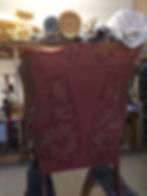 Red Velvet Wingback Chair
