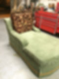 Velvet green fainting sofa