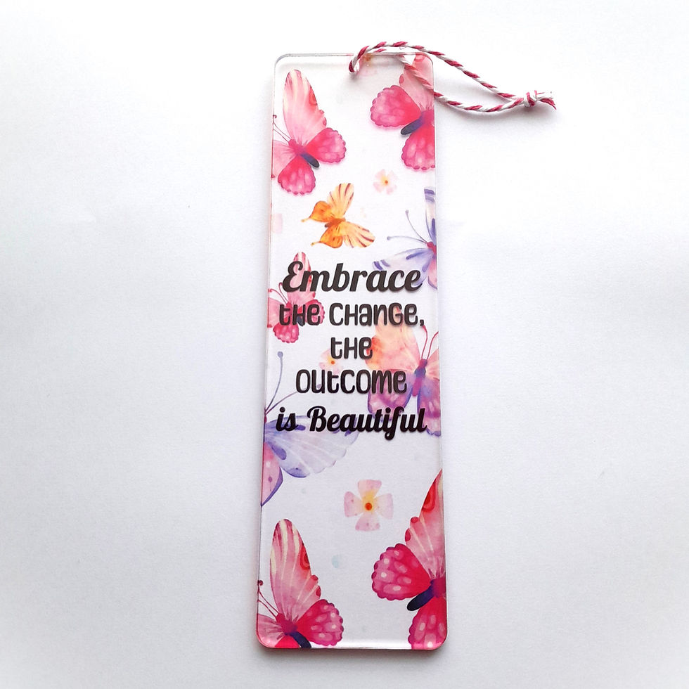 Embrace the Change - Butterfly Aesthetic | Premium Clear Book-mark