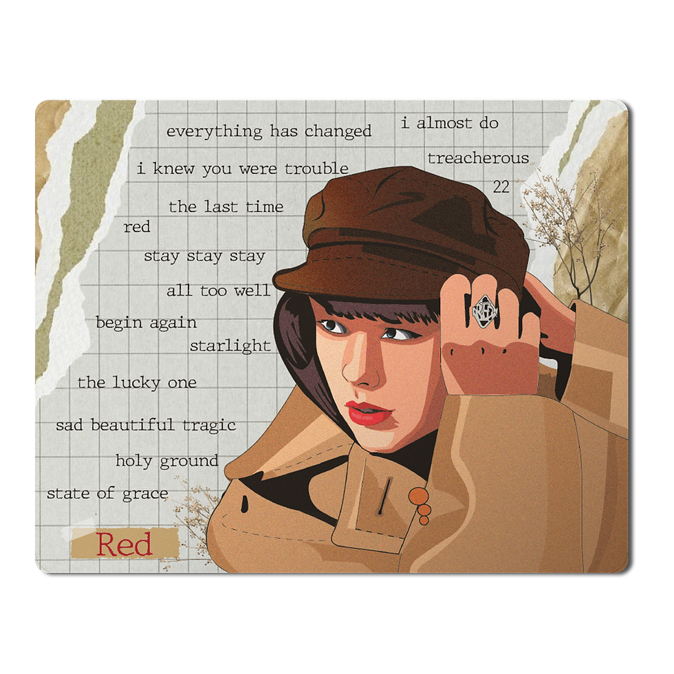 Taylor Swift Red Album Theme Mousepad