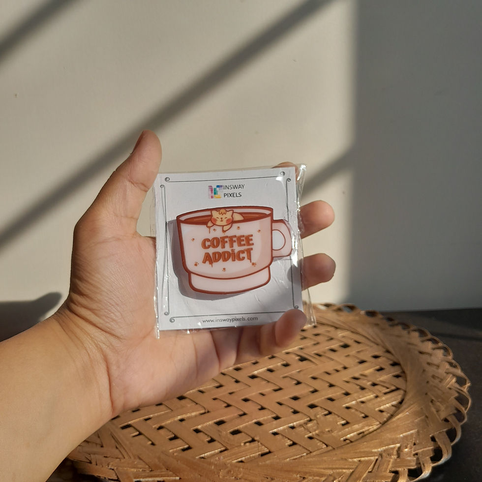 Coffee Addict Catty | Fridge Magnet