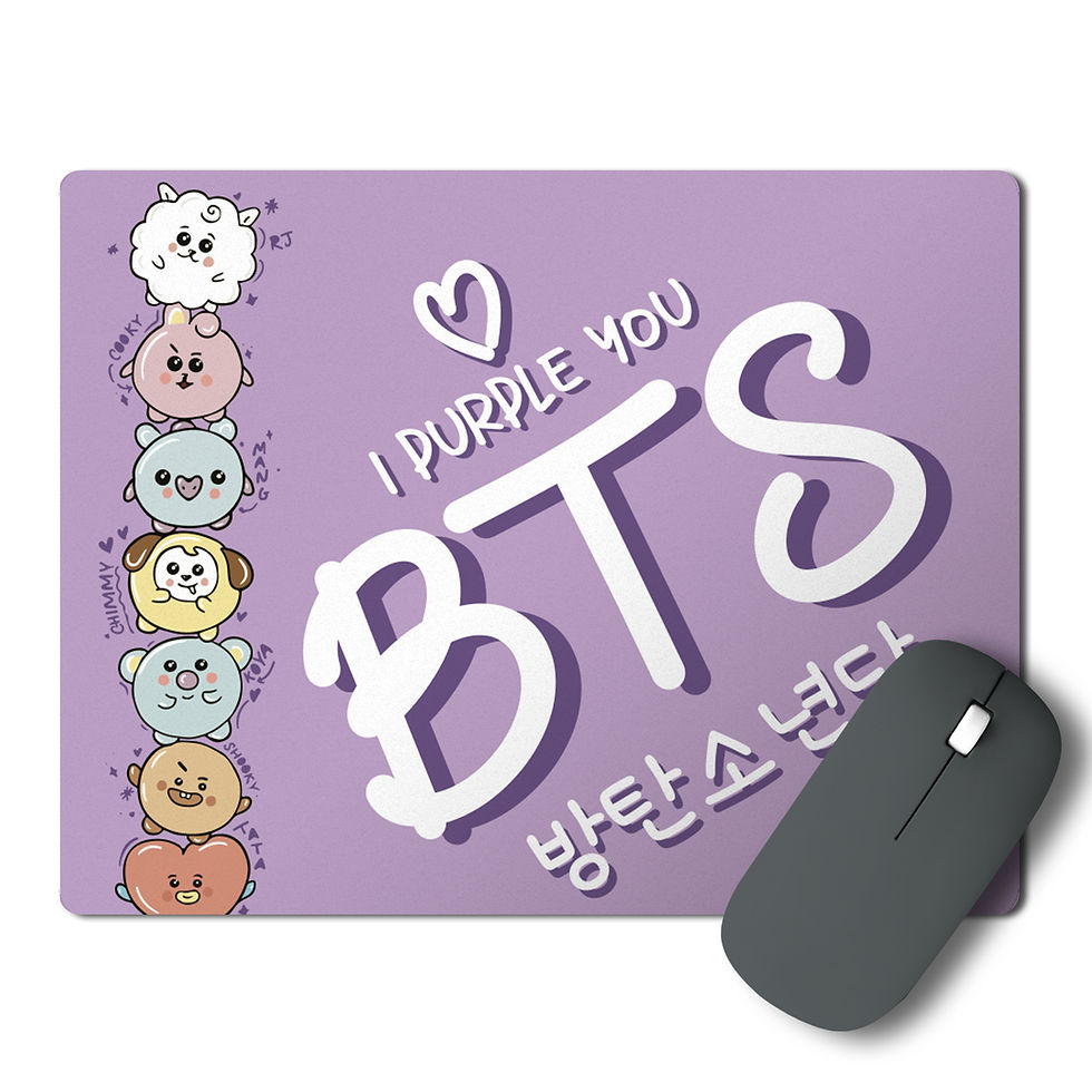 Thumbnail: BTS K-pop Illustrated Mousepad | Anti slip Mouse Pad