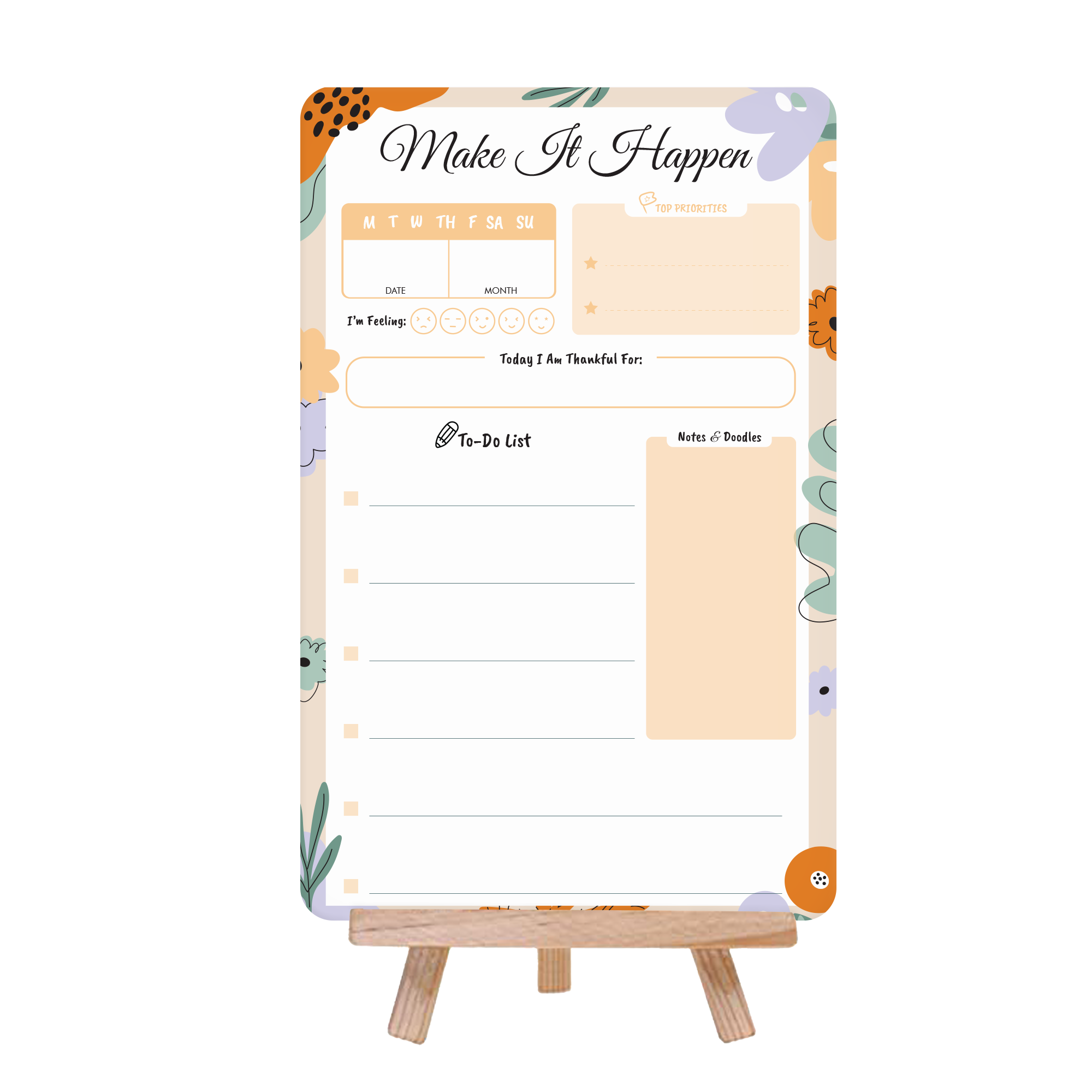 Orange Theme Refreshing Task Planner