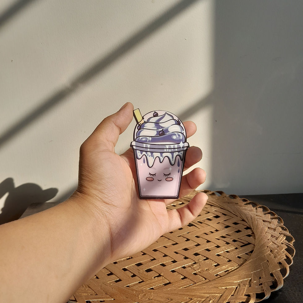 Blueberry Milkshake | Fridge Magnet