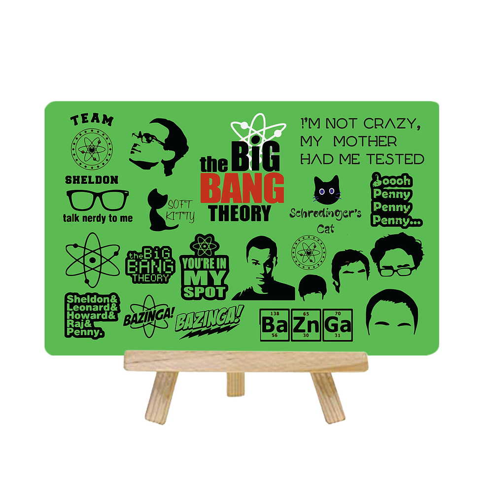 Big Bang Theory Plaque With Blank White Board