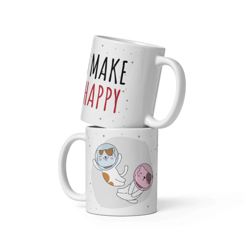 You Make Me Happy Cute Ceramic Mug