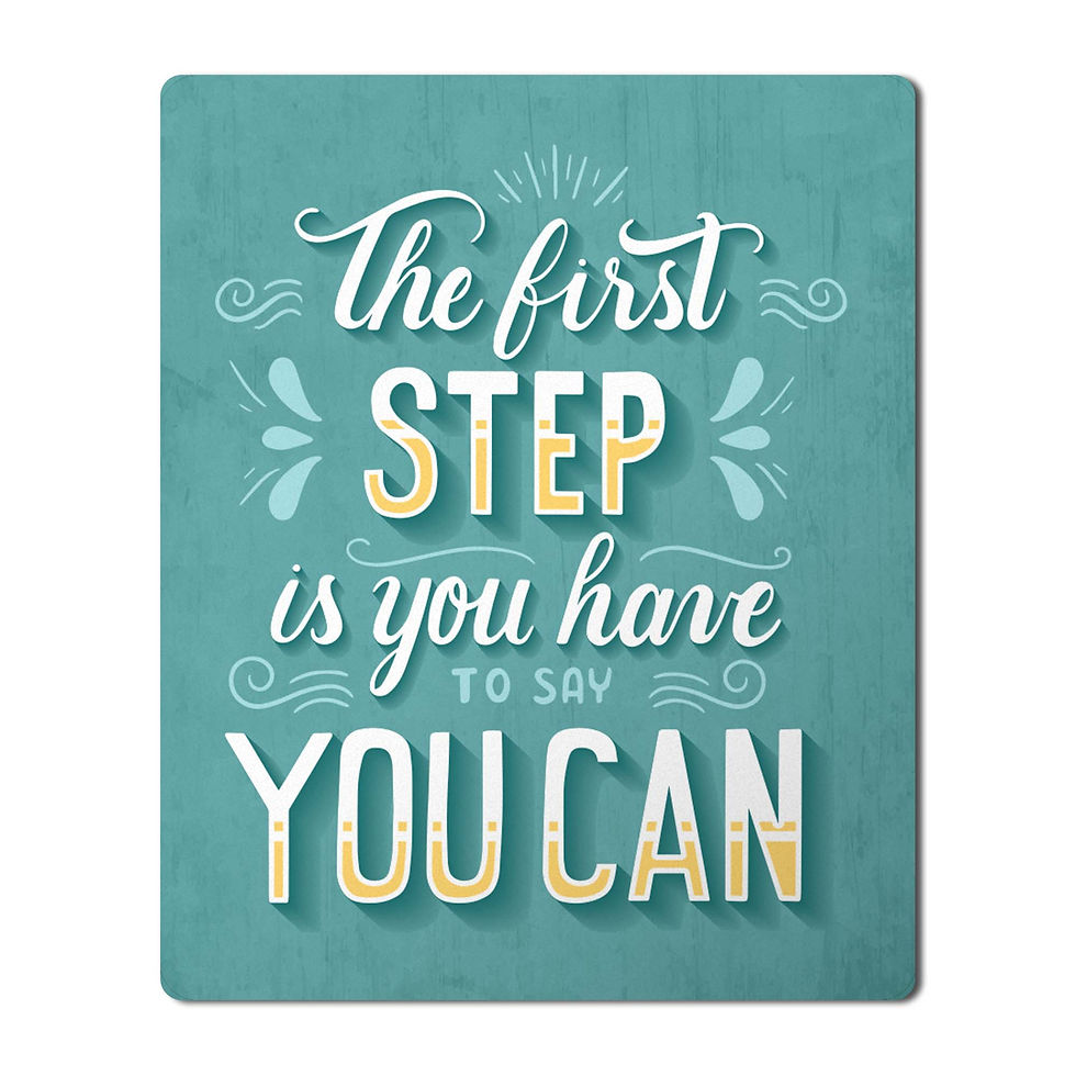Thumbnail: The First Step is you have to say You can Quote Mousepad